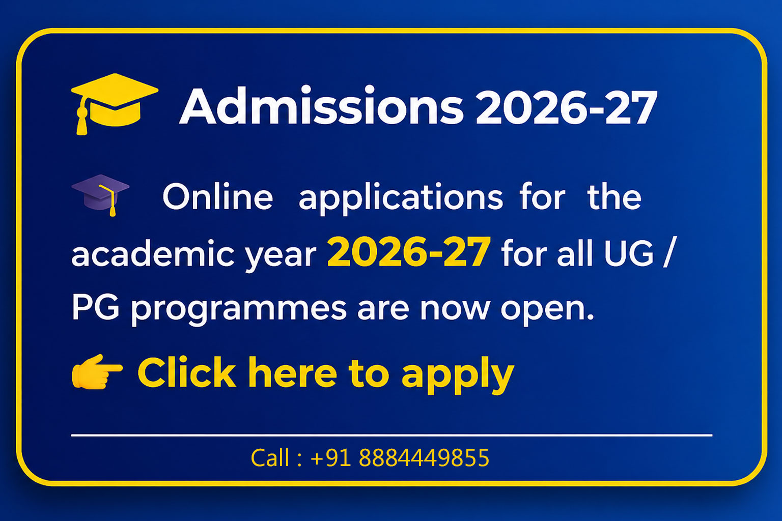 Admission Banner